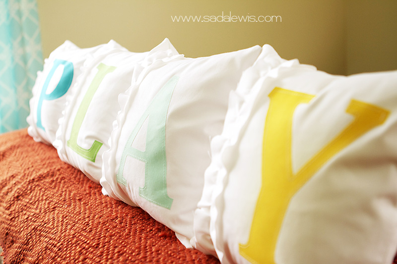 Diy Ruffled Monogram Pillows