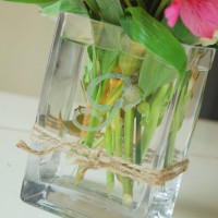 monogram vase using faux glass etching technique TUTORIAL