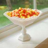 pedestal candy dish using milk glass 