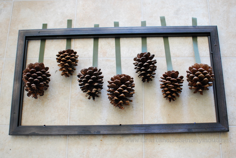 tutorial for pine cone winter or fall craft 