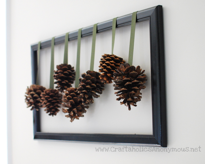 fall craft idea using pine cones