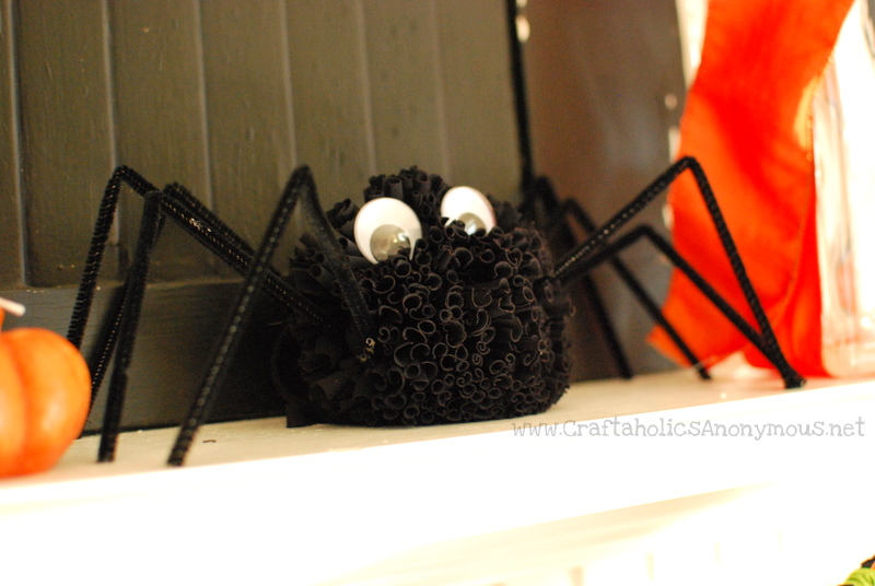 black, spider, halloween, craft