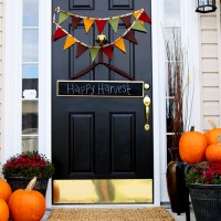 decorated fall door