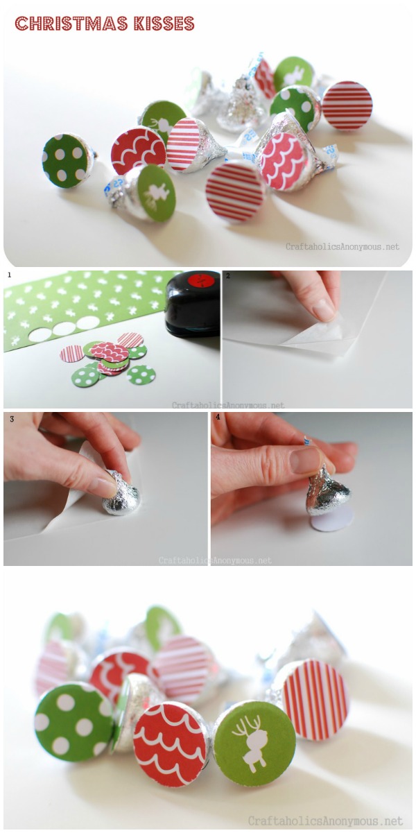 Christmas Kisses Craft idea. So easy to do!