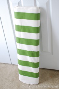 green stripe fabric