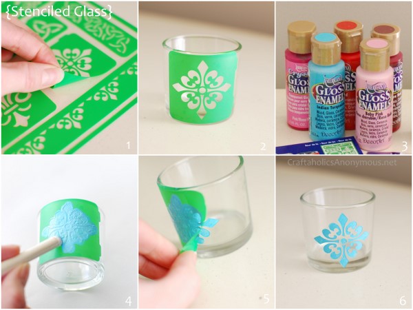 how to stencil glass