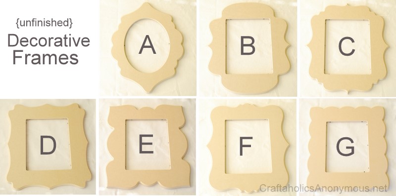 Unfinished Decorative Frames February Craft Kit 2
