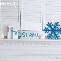 January Mantel decor