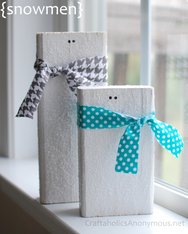 wooden snowman craft tutorial