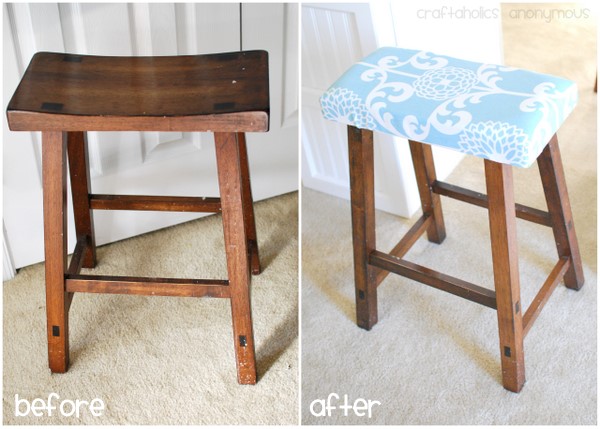 upholstered stool