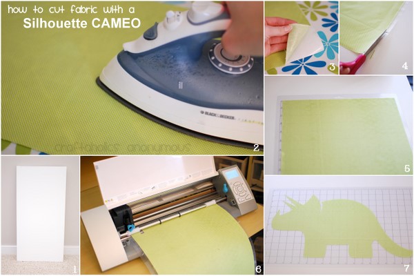 instructions for cutting fabric with a cameo