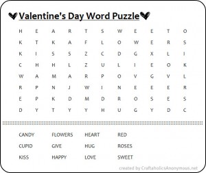 free valentine printable game