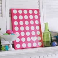 Polka Dot Canvas + FREE Printable!