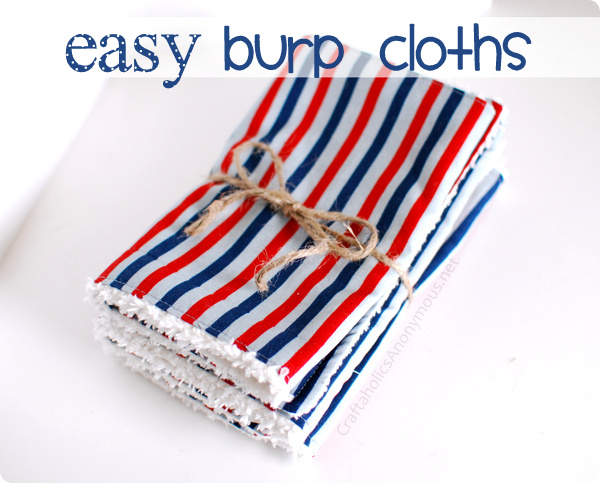 burp cloth tutorial. These are the best burp cloths! Love how she uses the ridged chenille. I love these burp cloths!