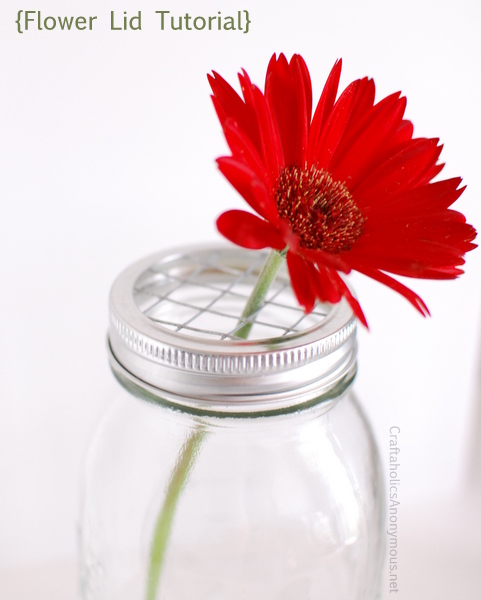 mason jar flower holder