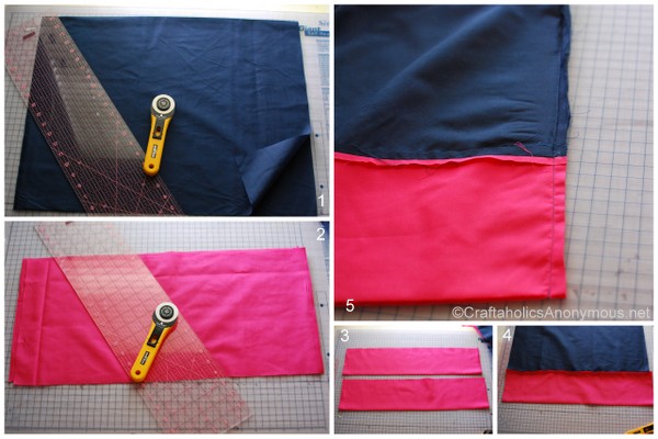 DIY color block skirt