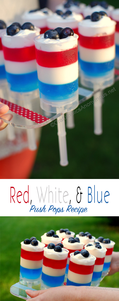 Yummy 4th of July Push up pops! Red, White, and Blue recipe