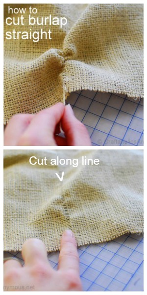 How to Cut Burlap Straight