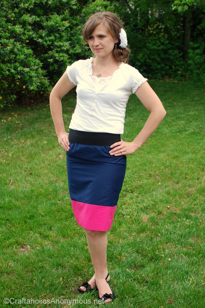how to sew a color block skirt