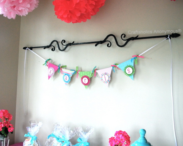Rosette paper bunting paper bunting