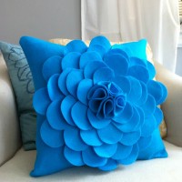 felt flower pillow