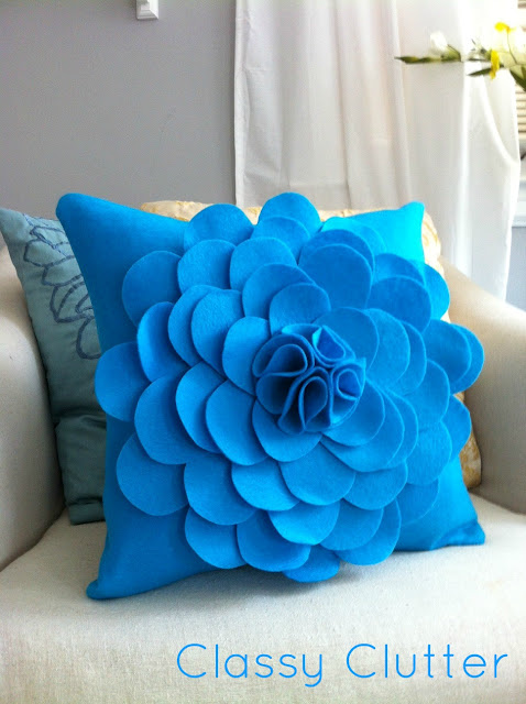 felt flower pillow