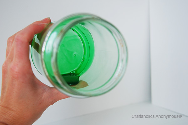 how to stain a glass jar