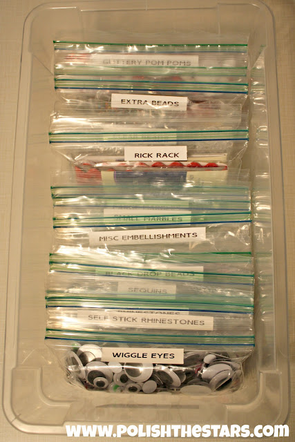 organized craft supplies