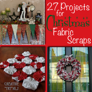 Christmas fabric scraps