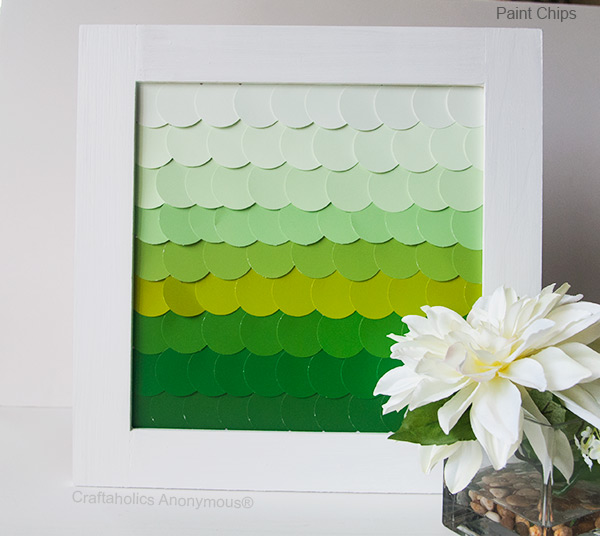 Great project for paint chips! click for tutorial paint chips