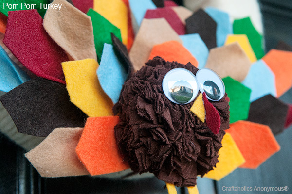 Adorable Pom Pom Turkey! pom pom turkey