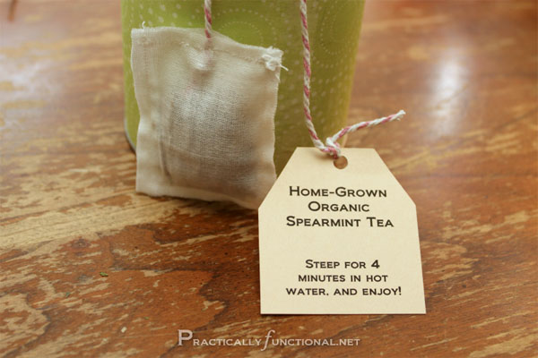 handmade tea bags from Practially Functional