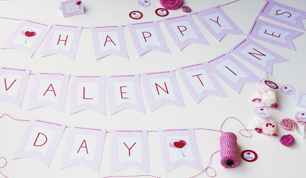 printable Valentine's day party set