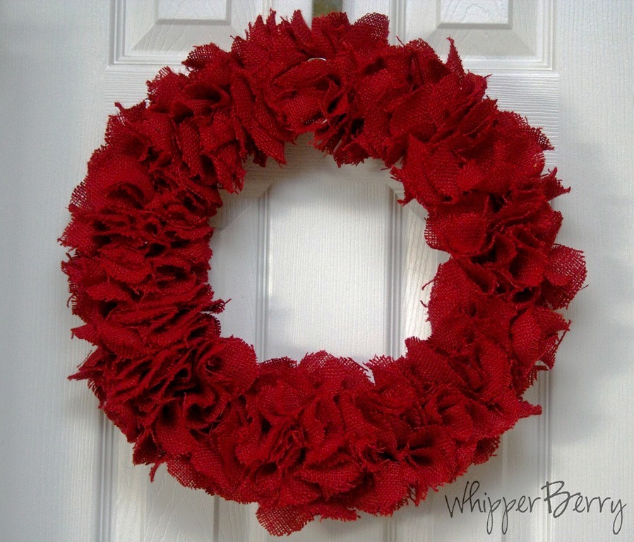 burlap valentine's wreath