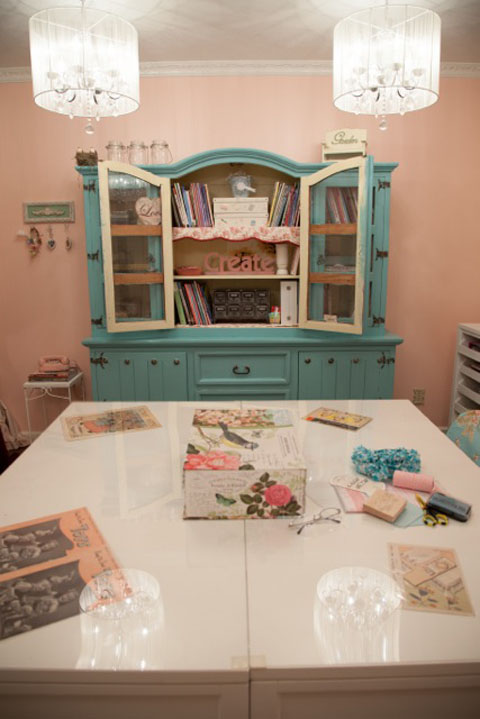 Craft room hutch