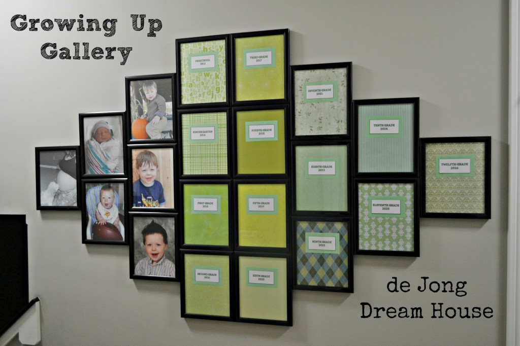 growing up gallery wall