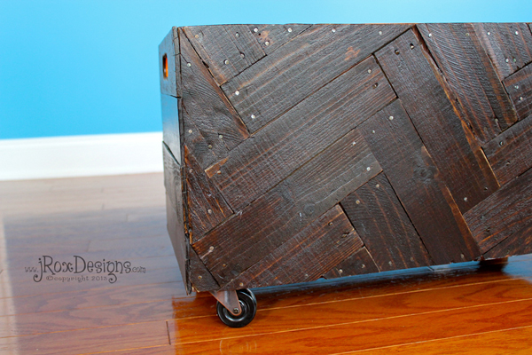 Wooden Herringbone Toy Box by jRoxDesigns15