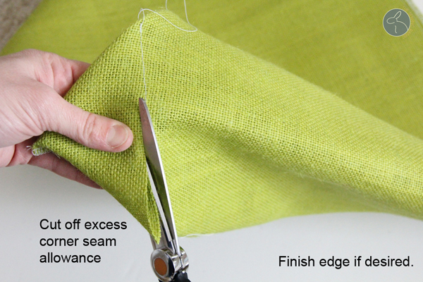how to sew burlap