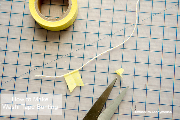 how to make washi tape bunting
