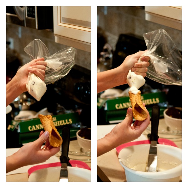 how to fill cannoli