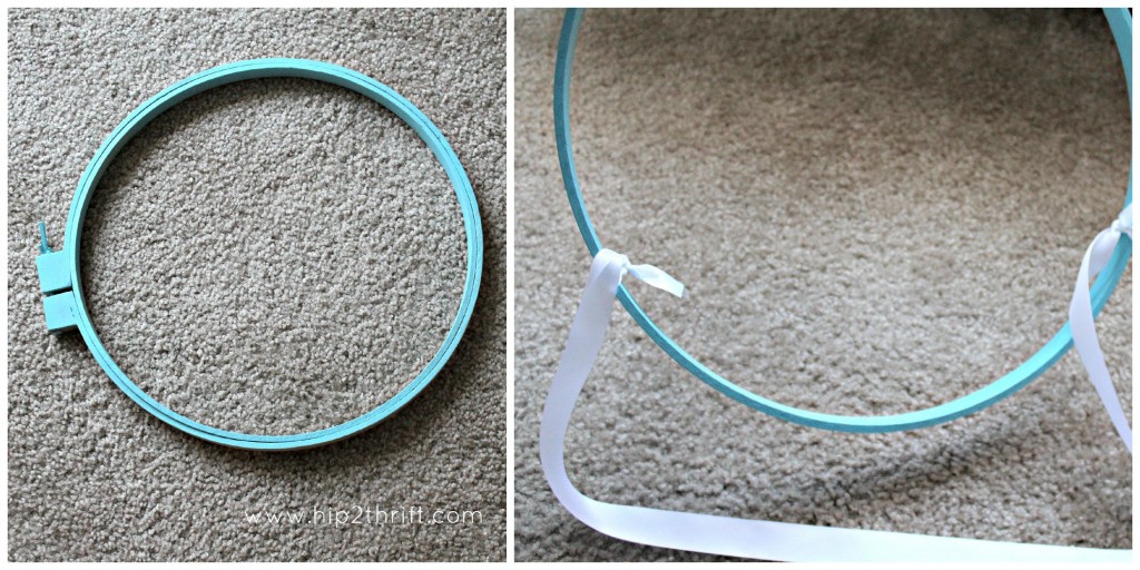 how to make a bed canopy with an embroidery hoop