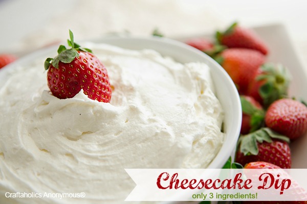 Cheesecake Dip. Best dip ever! only 3 ingredients. cheesecake dip
