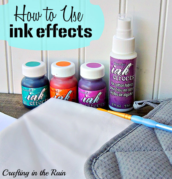 Great tutorial on how to use ink effects to paint fabric. how to use ink effects