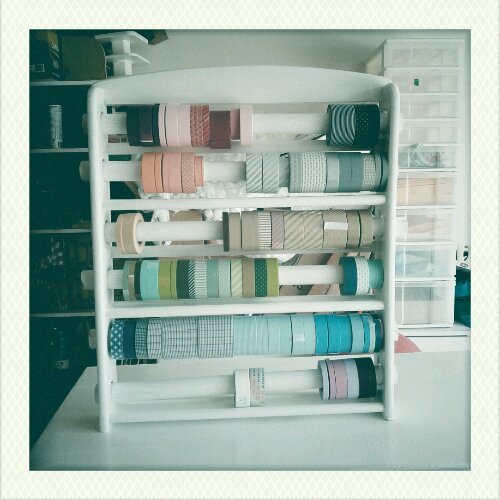 ribbon holder turned into a washi tape holder washi tape wall organizer