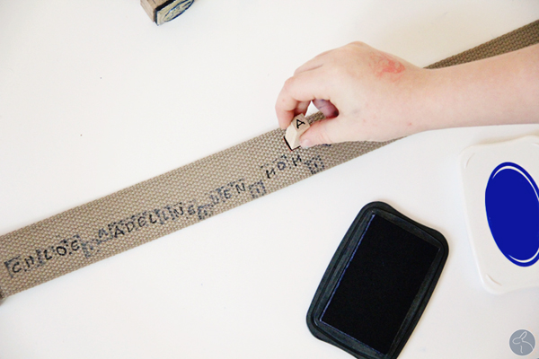 cute project for the kids - hand stamped belts for Father's Day Father's Day craft