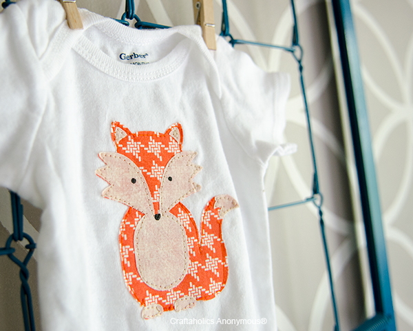 Fabric with Silhouette: Fox Onesie