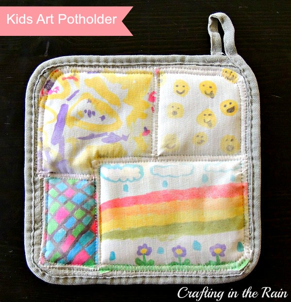 kids art potholder