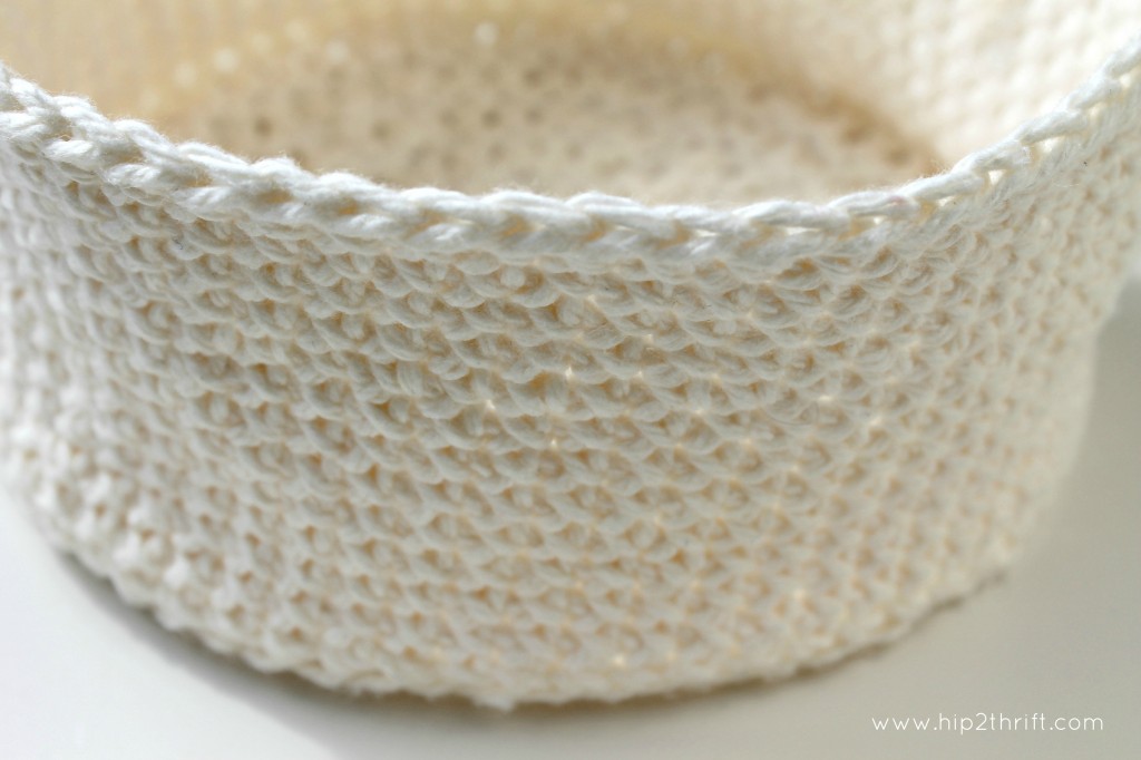 crocheted basket