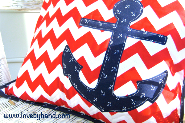 Nautical DIY Anchor pillow