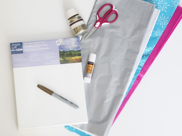 Confetti canvas tutorial craft supplies